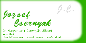 jozsef csernyak business card